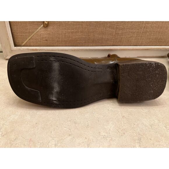 MIU MIU by Prada - Brown Patent Chelsea Leather Boots, Size 7 main image 3